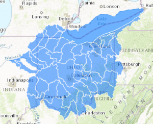 Watershed map
